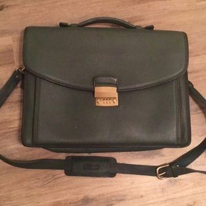 Vintage Hunter Green COACH briefcase (Monogrammed)