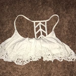 White PINK bathing suit top!