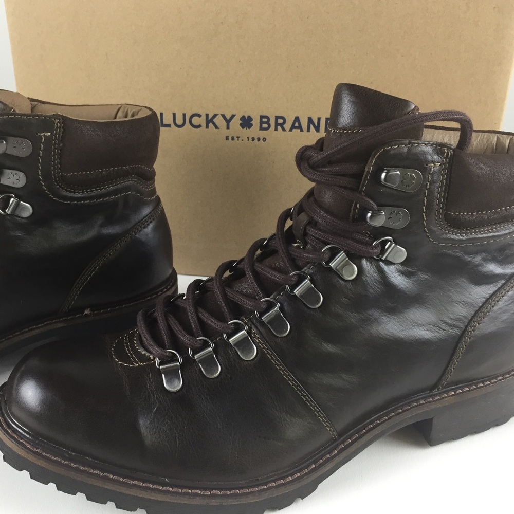 Lucky Brand Mens Leather Alpine Hiker Boot New NIB