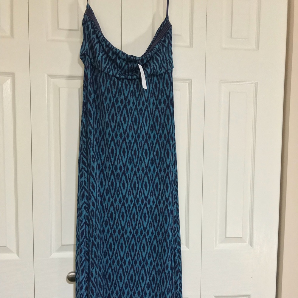 Banana republic strapless Ikat print maxi