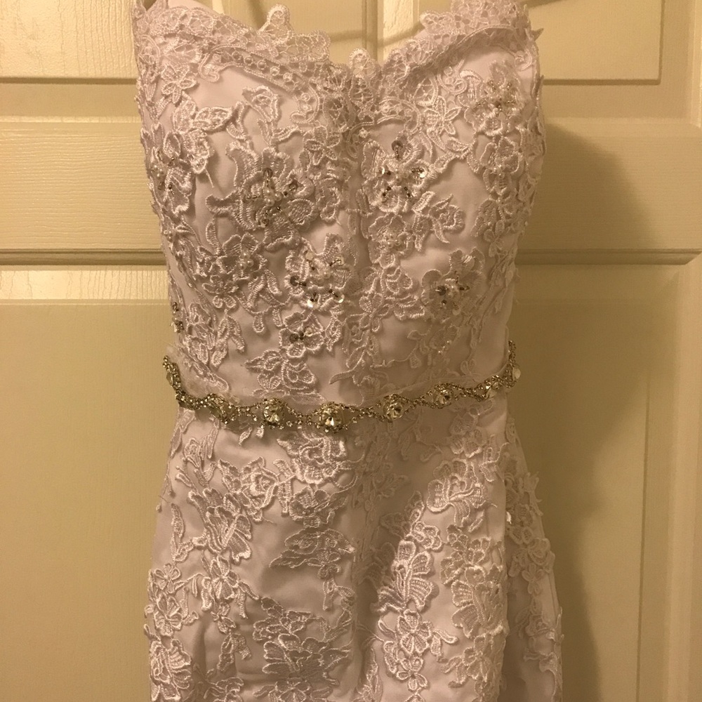 White Mermaid Wedding Dress (Never Used)