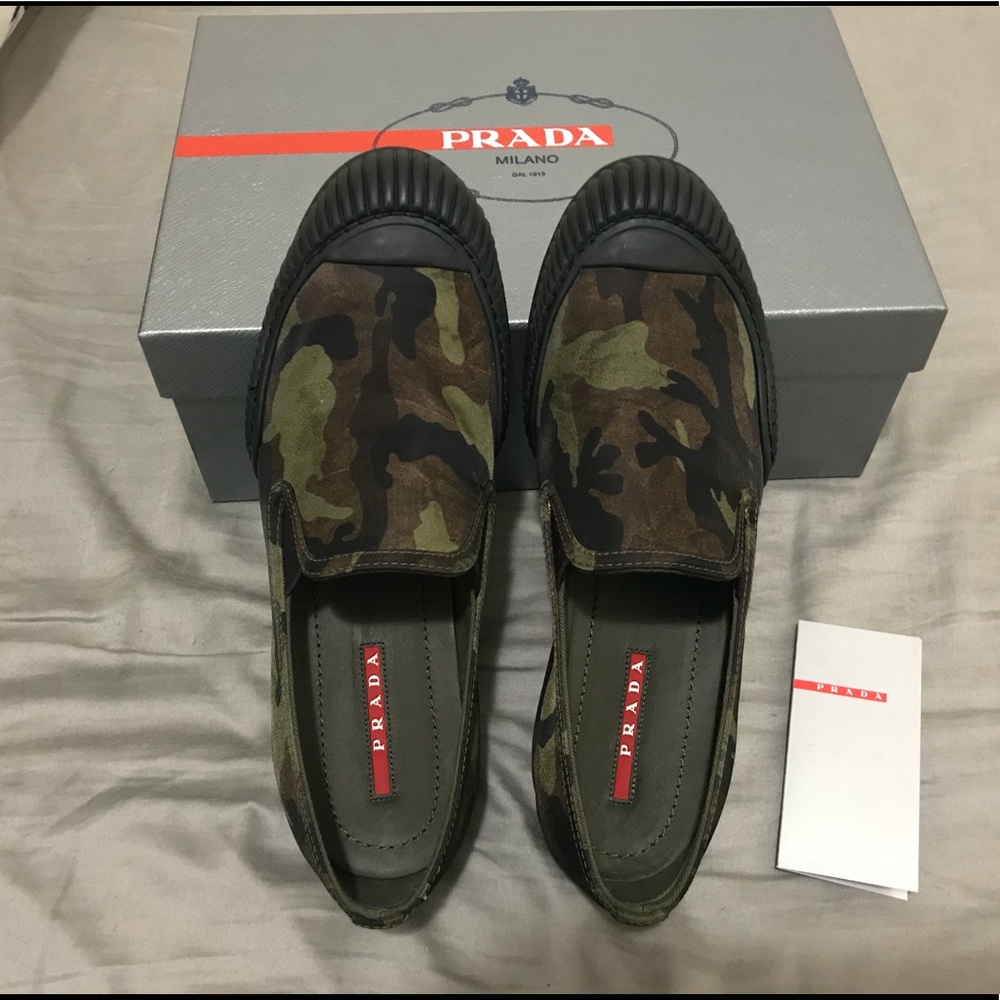 🔴SOLD🔴 PRADA camo slip on sneaker BRANDNEW!!