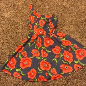 Floral one strap dress