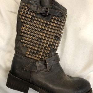 Ash Studded Brown Leather Boots