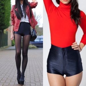 American Apparel High Waste Navy Hot Pants NW Tags