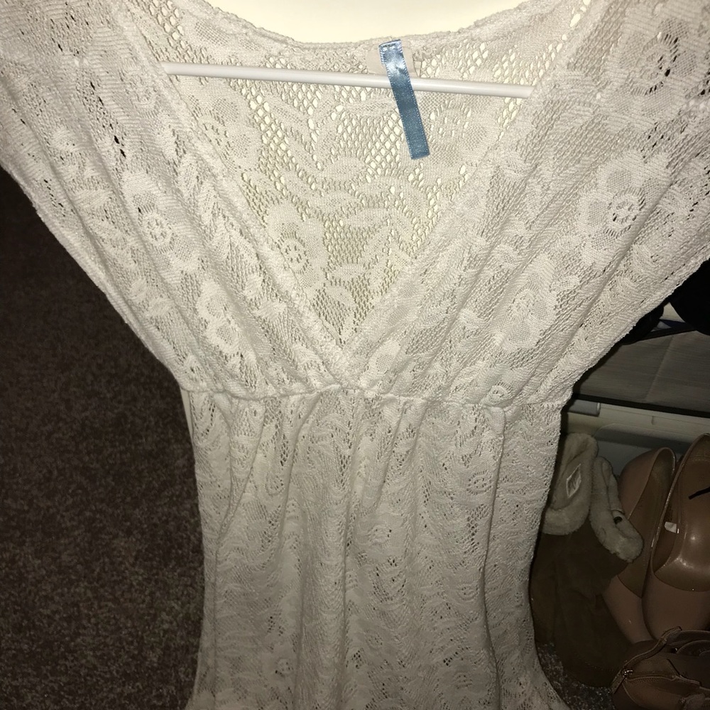 Beach cover up floral see through