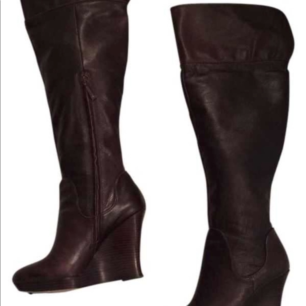 Saks Fifth Ave wedge over the knee boot. Sz 10