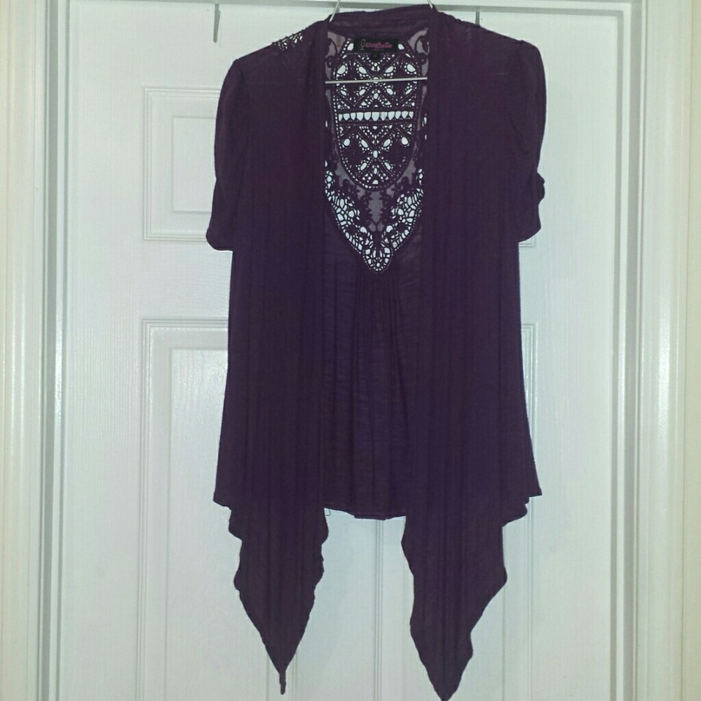 Purple short sleeved top
