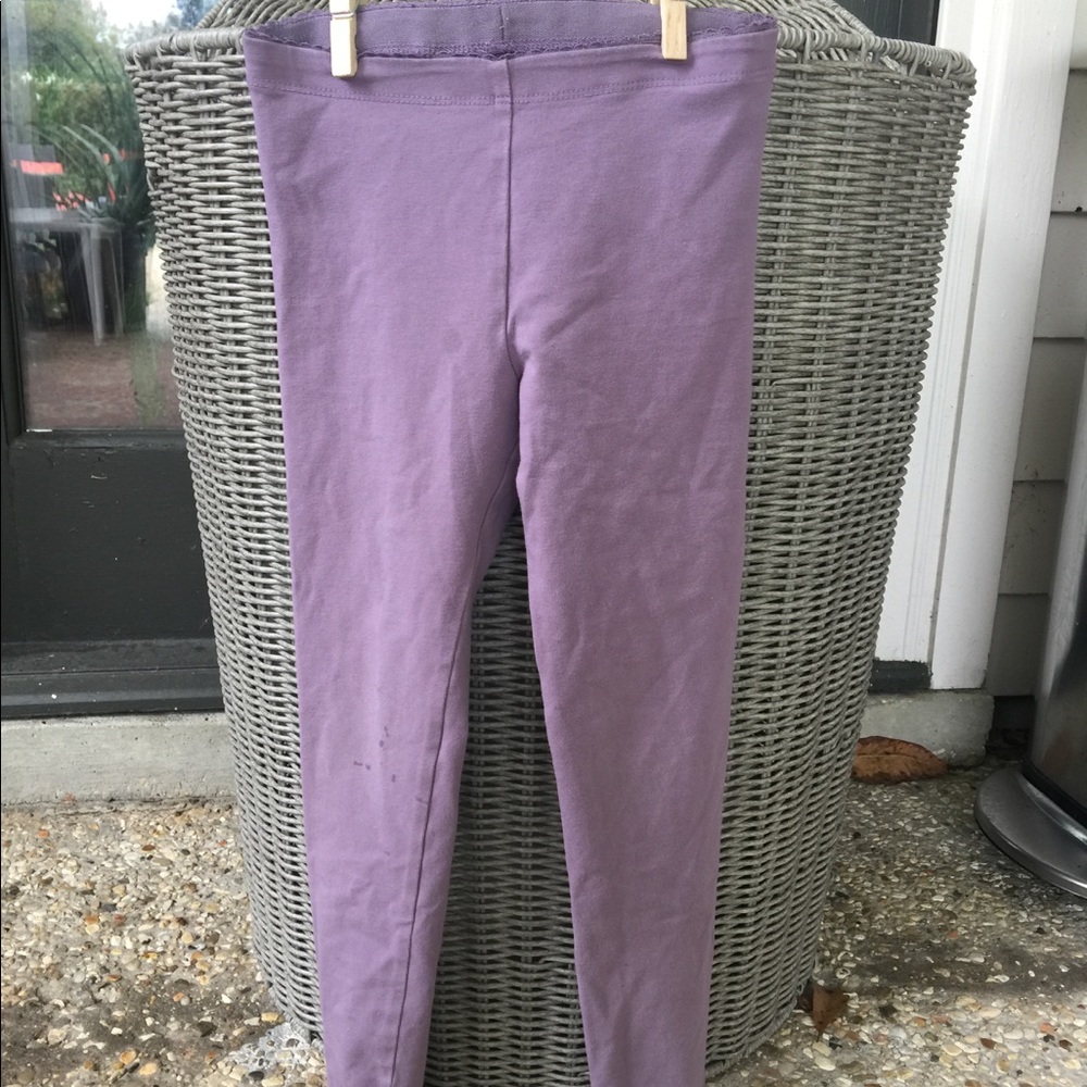 Hanna Andersson light plum cotton leggings