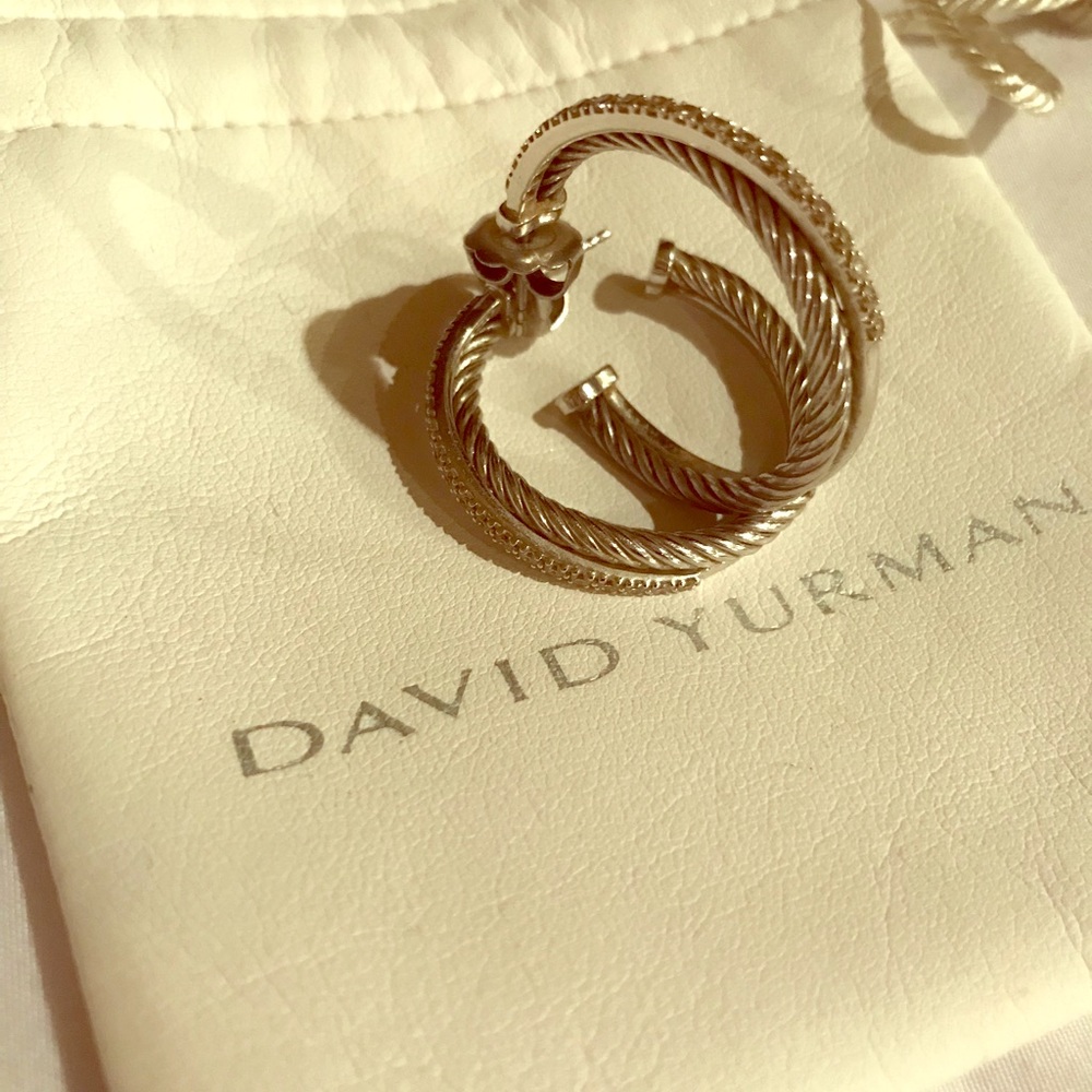David Yurman Crossover Collection Hoop Earrings