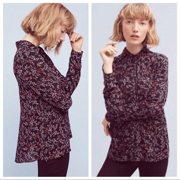 Anthropologie Maeve Bainbridge Floral Button down - Picture 1 of 6