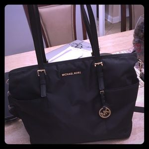 Black Michael Kors diaper bag