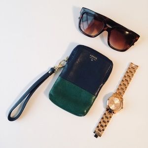 Fossil Leather Wristlet