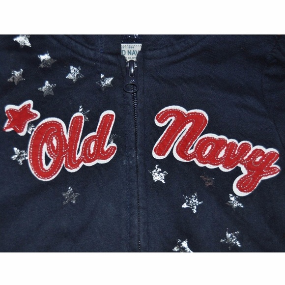 OLD NAVY Blue Full-Zip Hooded Sweatshirt - Picture 2 of 3