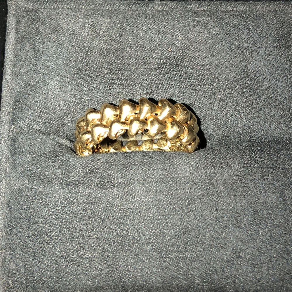 David Yurman 18k gold chain link ring size 12.