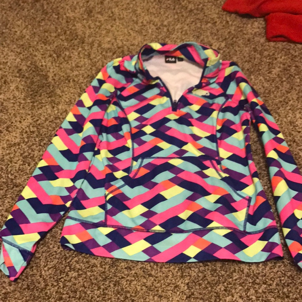 Pull over multi color sports jacket