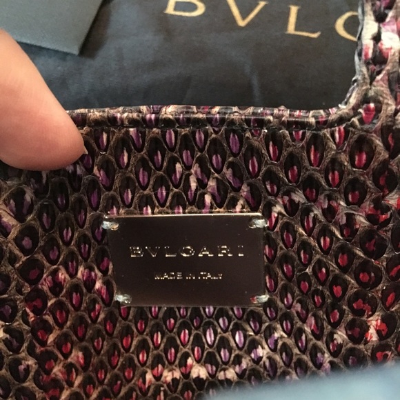4K Bvlgari Snakeskin Lipstick Small Clutch Bag - Picture 6 of 8