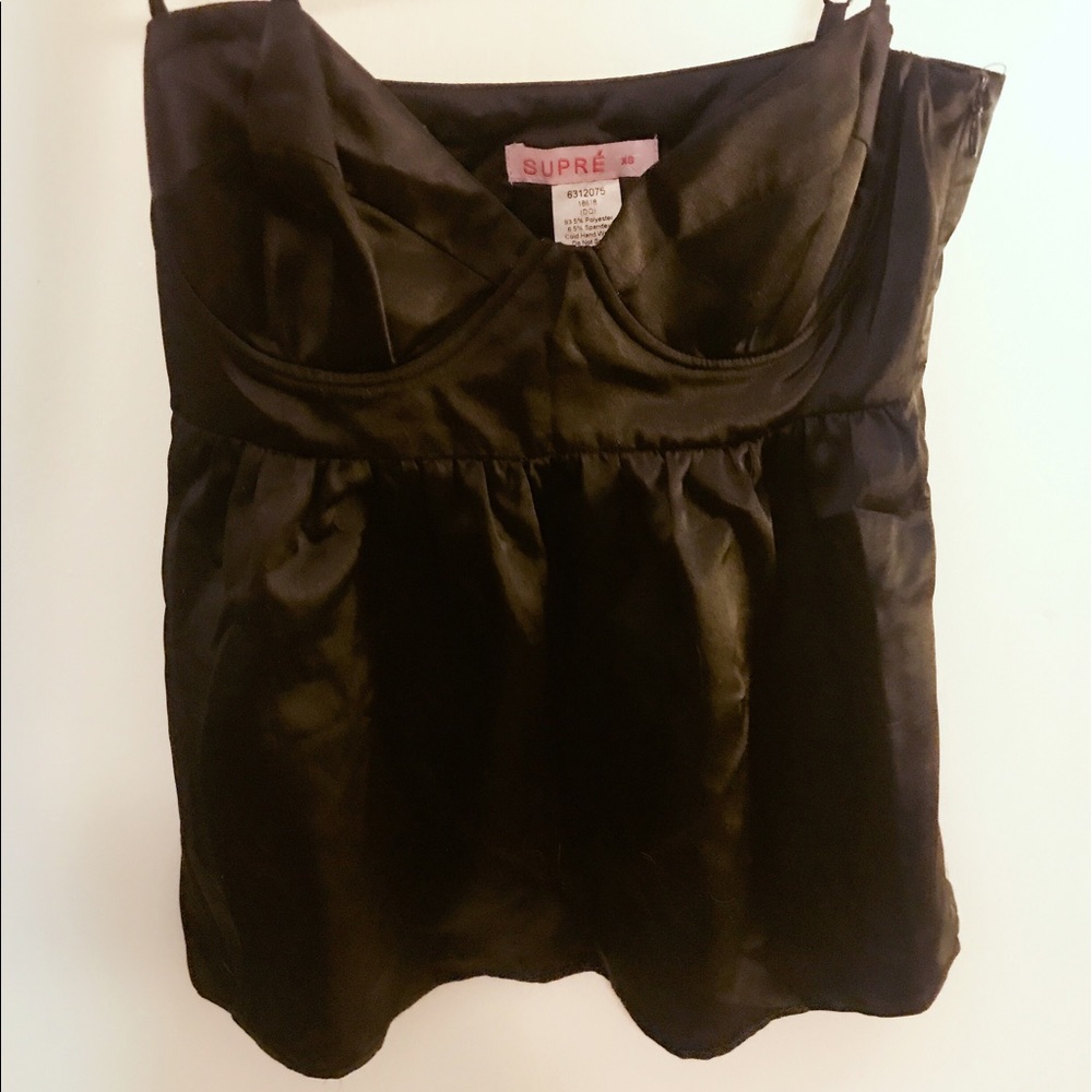 Sexy Satin Party Top by Supré (Black)