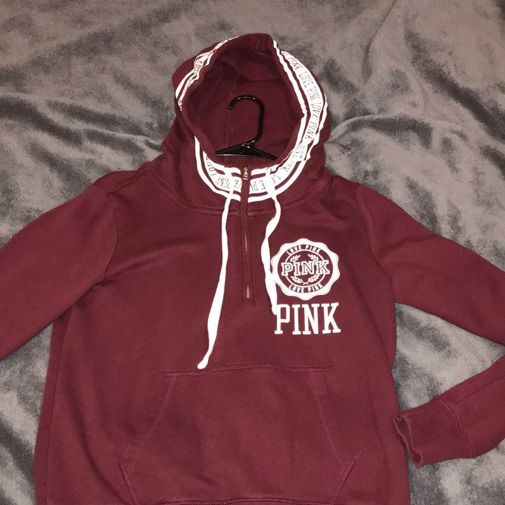 VS Pink half zip hoodie ✨ Medium