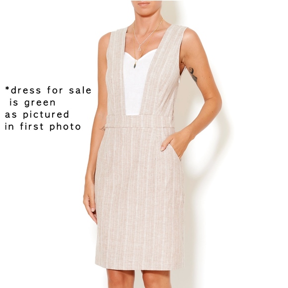 NWT Fleet Collection Mint & White Shift Dress - Picture 2 of 4