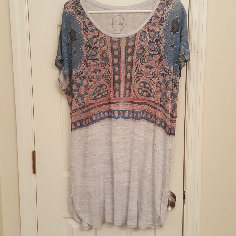 Short Sleeve Boho Tunic