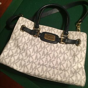 Michael Kors white and navy large bag
