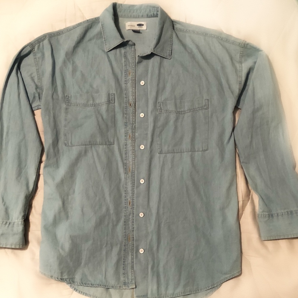 NEW! Jean Button Up Shirt