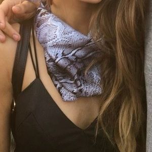 Silk Snake Print Scarf