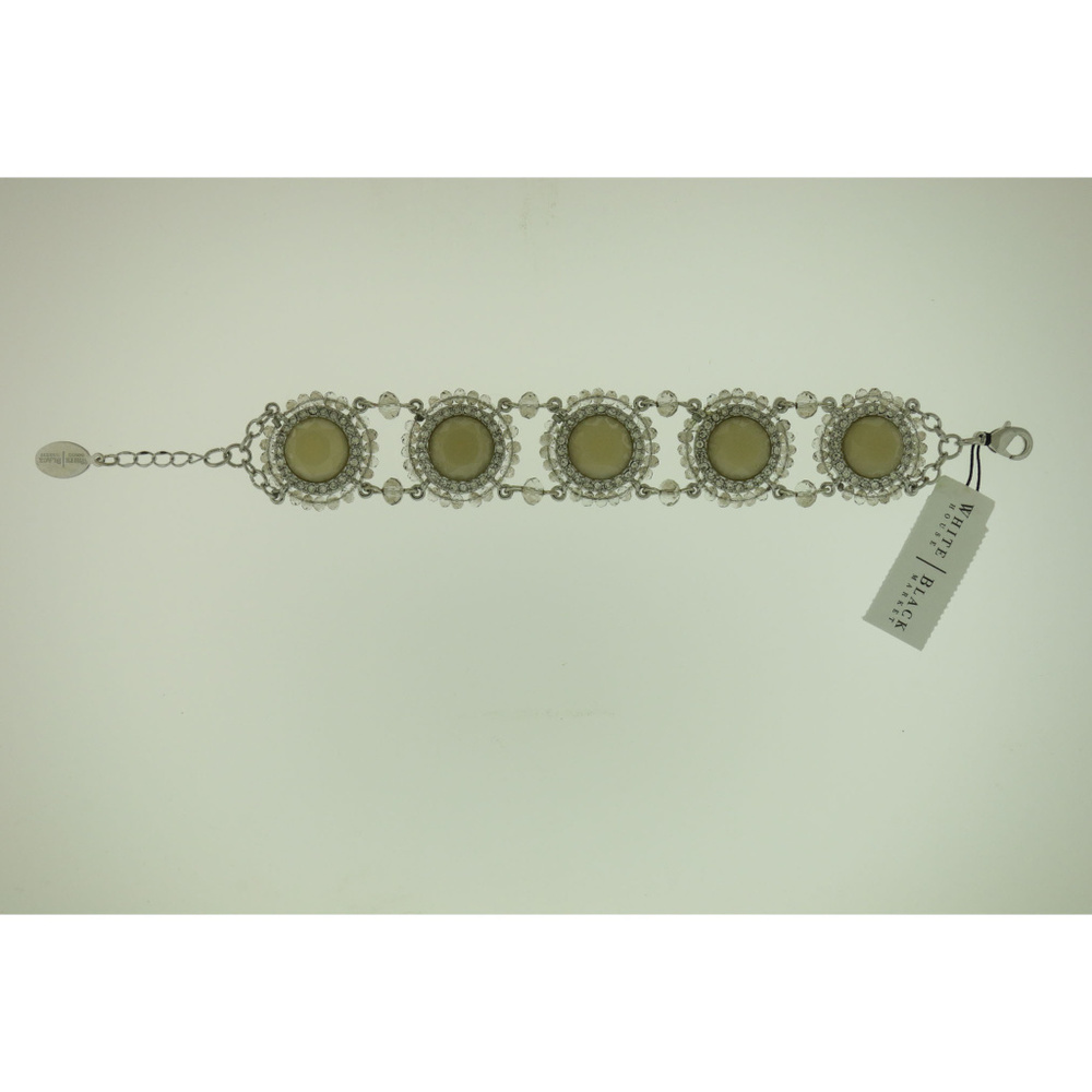 NWT silver with crystals, greenish stones WHBMB7 - Picture 2 of 4