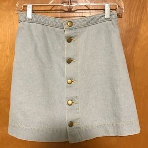 American apparel jean skirt