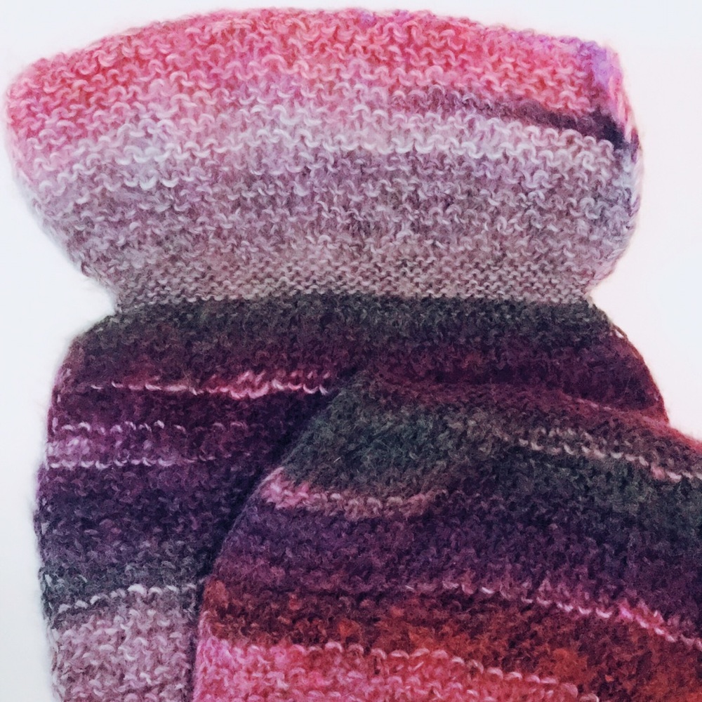 Hand Knit Wool Scarf. Brand New (76" Long)