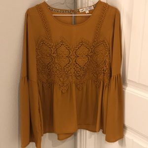 Mustard Lace Blouse