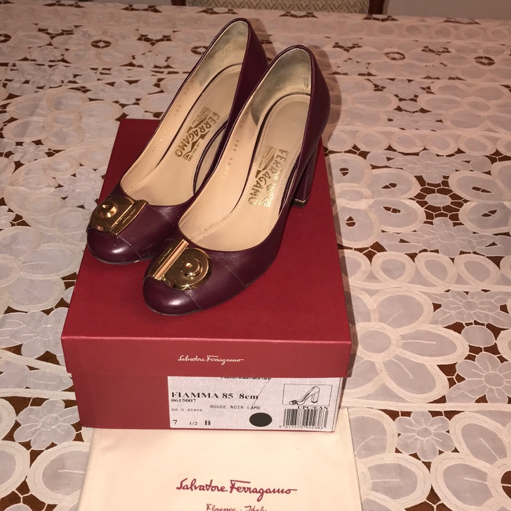 Salvatore Ferragamo block heels