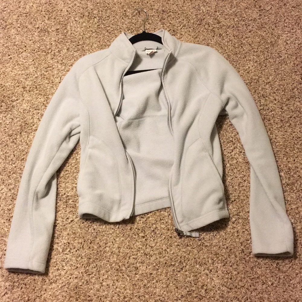 Gray Merona Polyester Casual Full Zip Jacket