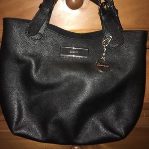 DKNY handbag with matching cosmetic bag
