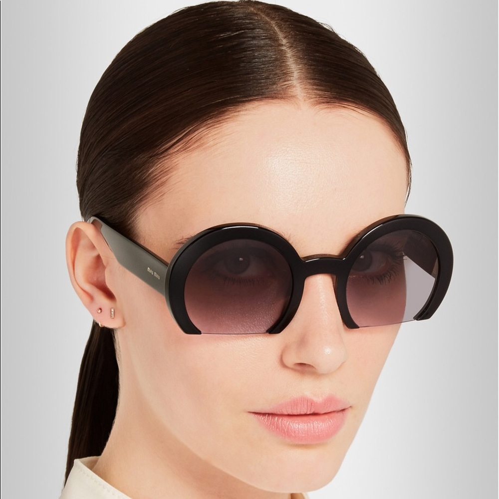 Miu miu acetate black sunglasses. NIB.