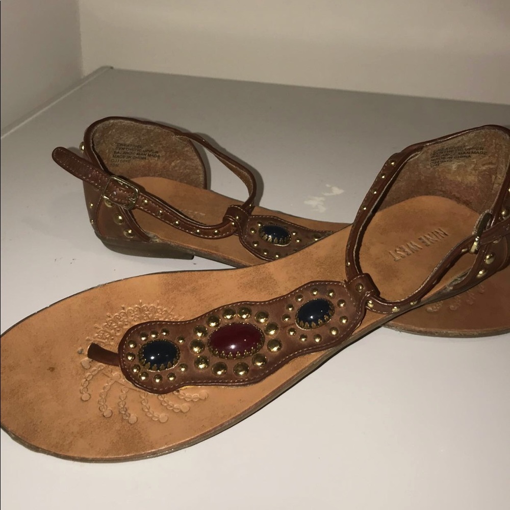 A pair of Nine West sandals