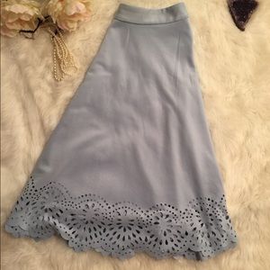Blue adorable scalloped skirt!