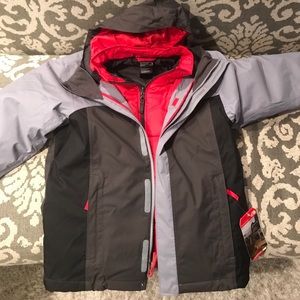 Boys north face 2in1 jacket