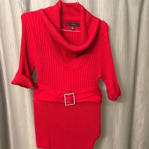 HeartSoul Ladies Red Festive  Sweater