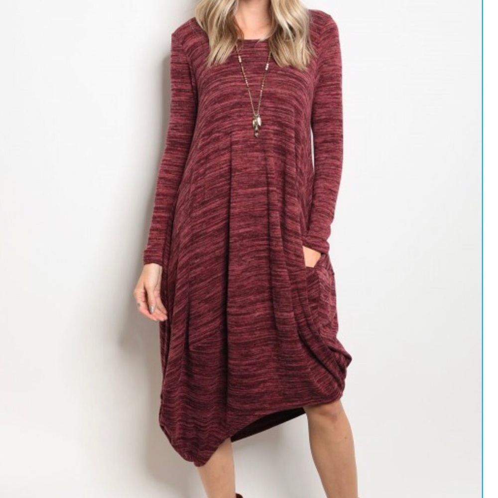 Burgundy Tunic Dress