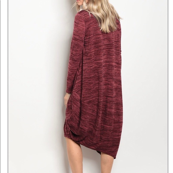 Burgundy Tunic Dress - Picture 2 of 6