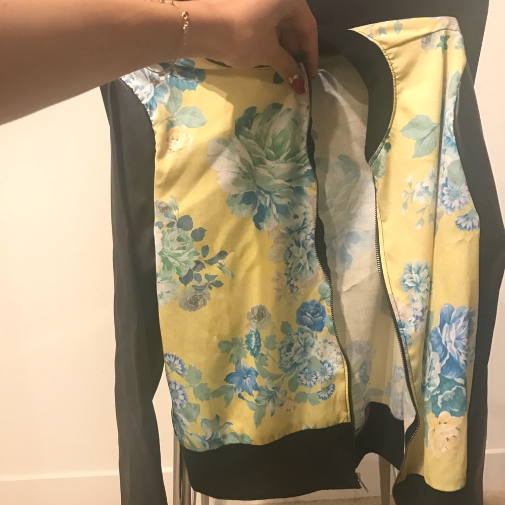 Very Good Condition Solemino Leather / Silk Jacket