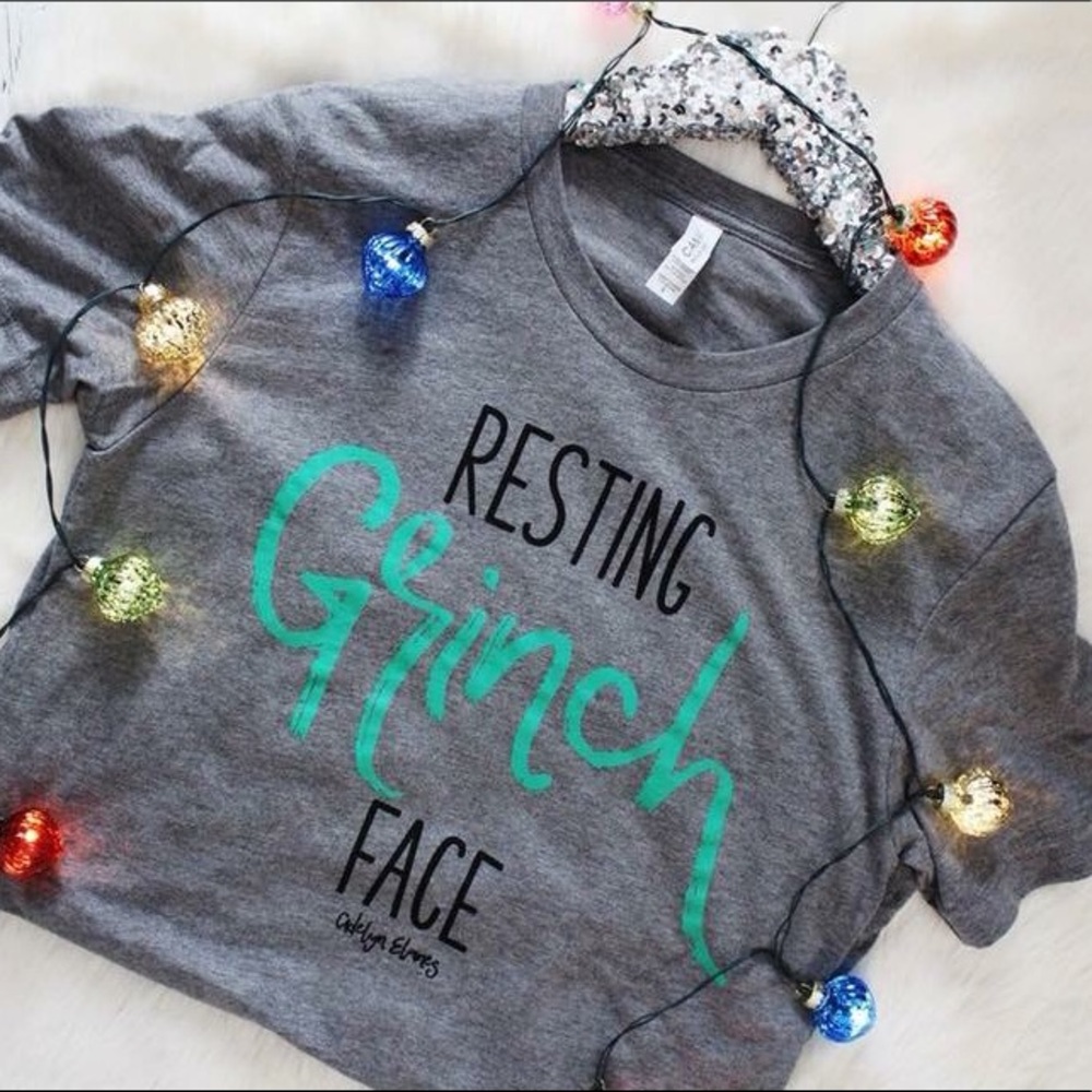 Resting Grinch Face Graphic Tee