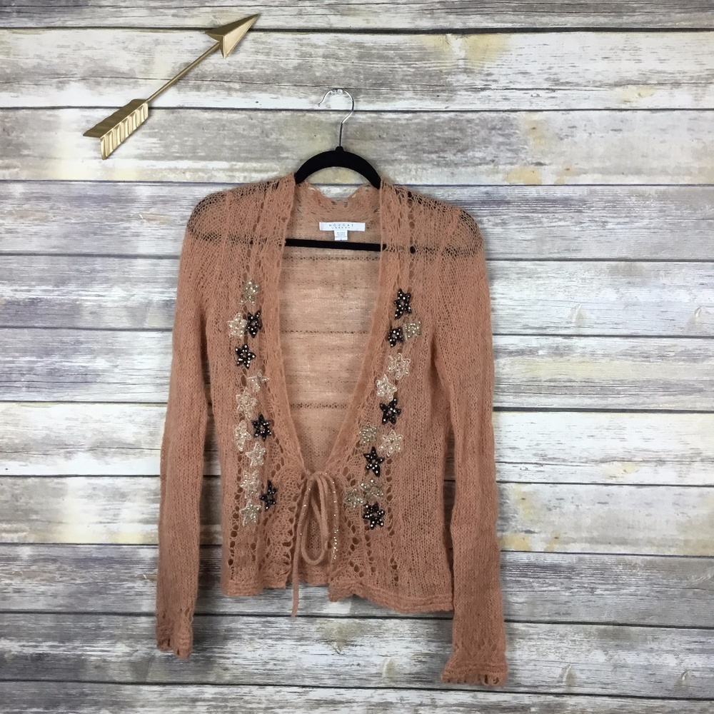 Nougat London Size 2 Mohair Blend Star Cardigan