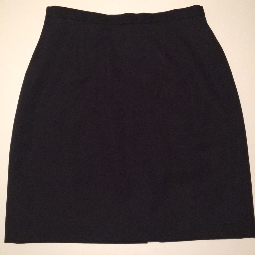 J.Crew Lined Navy Wool Skirt.