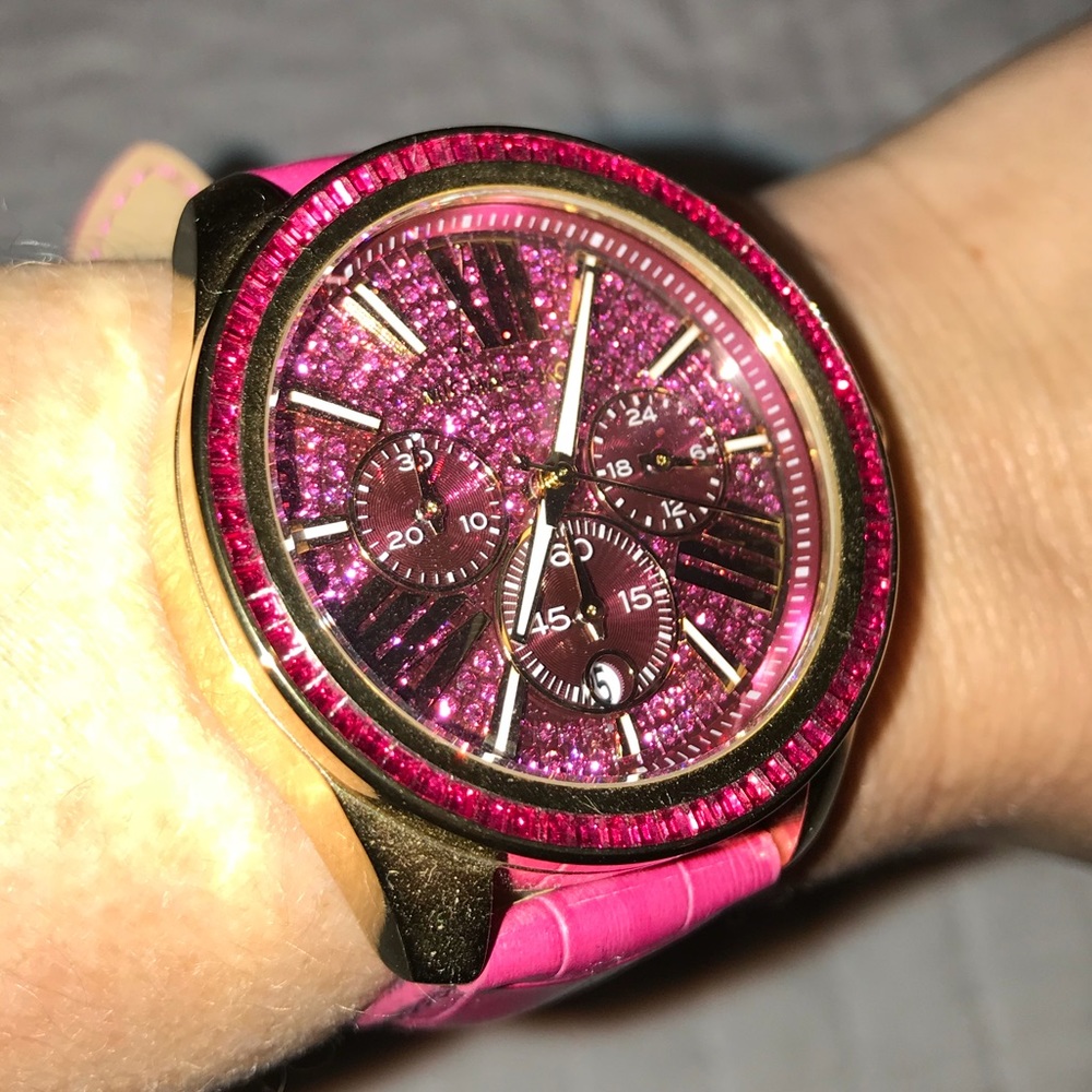 Michael Kors Pink Leather band watch