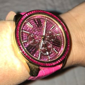 Michael Kors Pink Leather band watch