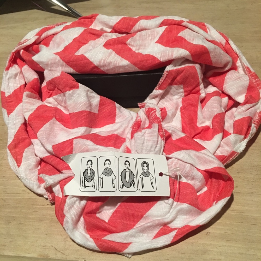 NWT Coral Infinity Cotton Scarf