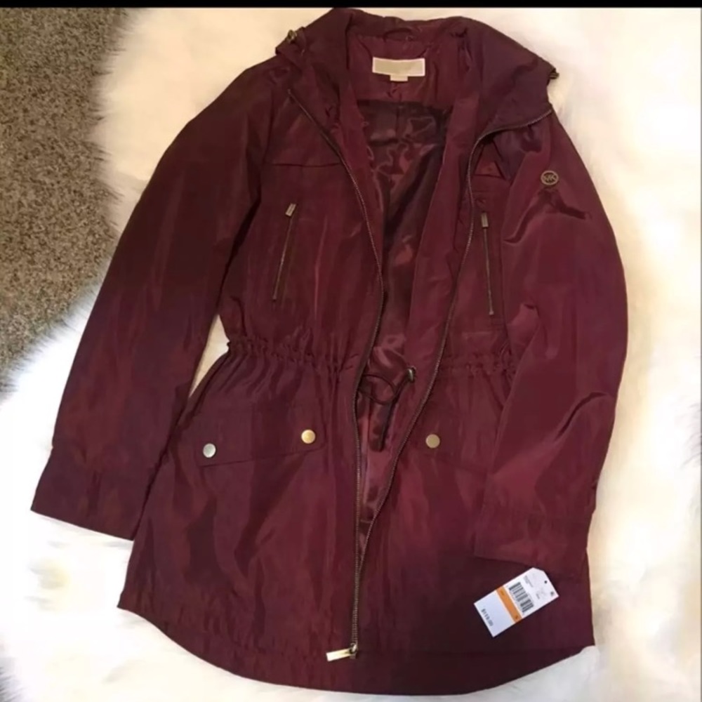 Micheal kors burgundy jacket
